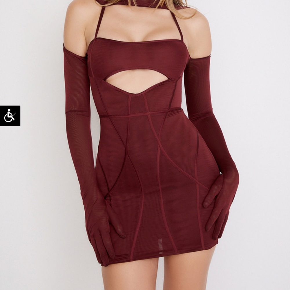 Dress with gloves